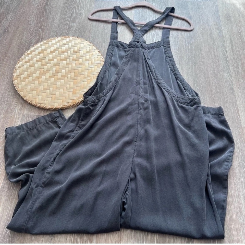 Urban Outfitters Dark Gray Tania Slouchy Overalls Jumpsuit Romper Hot Shot Sz XS - Picture 2 of 11
